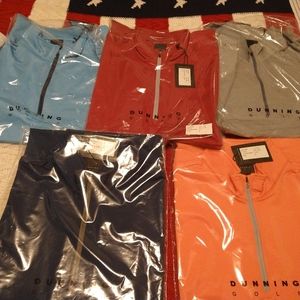Dunning Golf shirt, size medium, long sleeve, half zip Mock neck.
